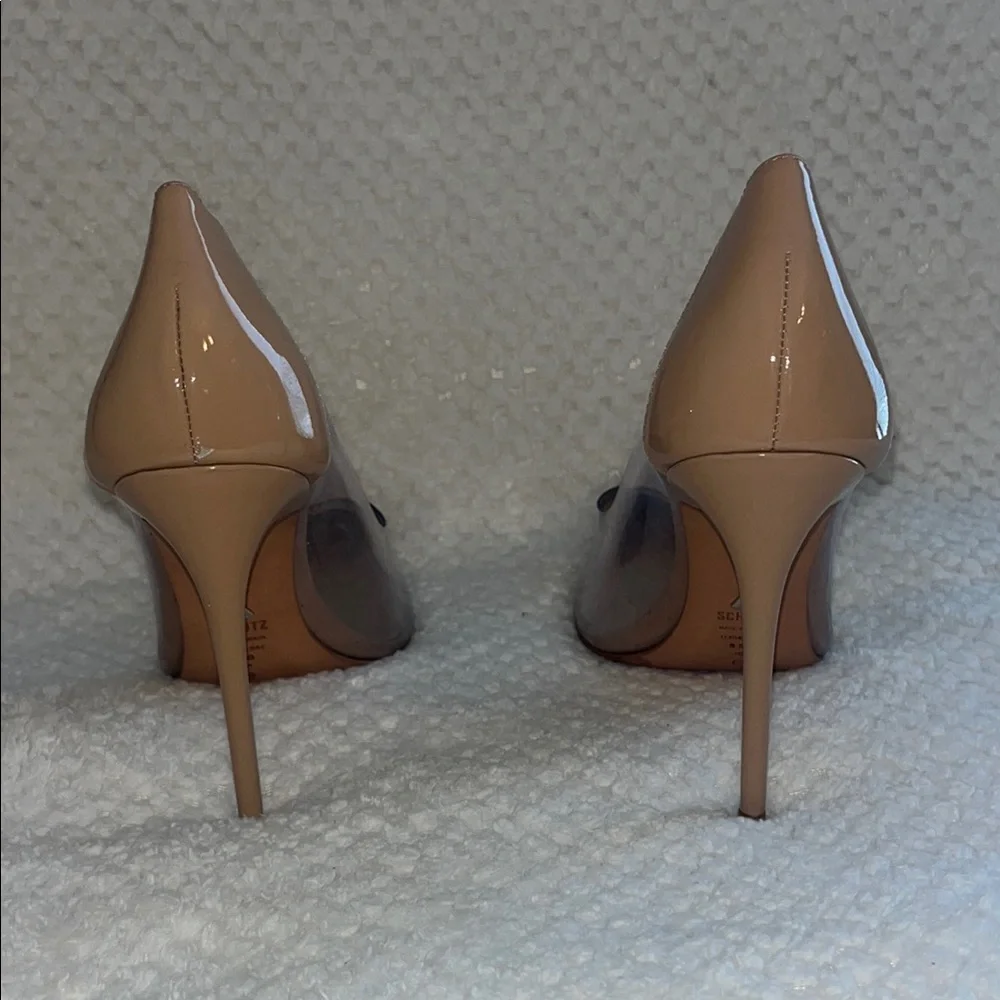SCHUTZ Heels Tan and Clear High Heels Size 9.5 - Picture 4 of 7